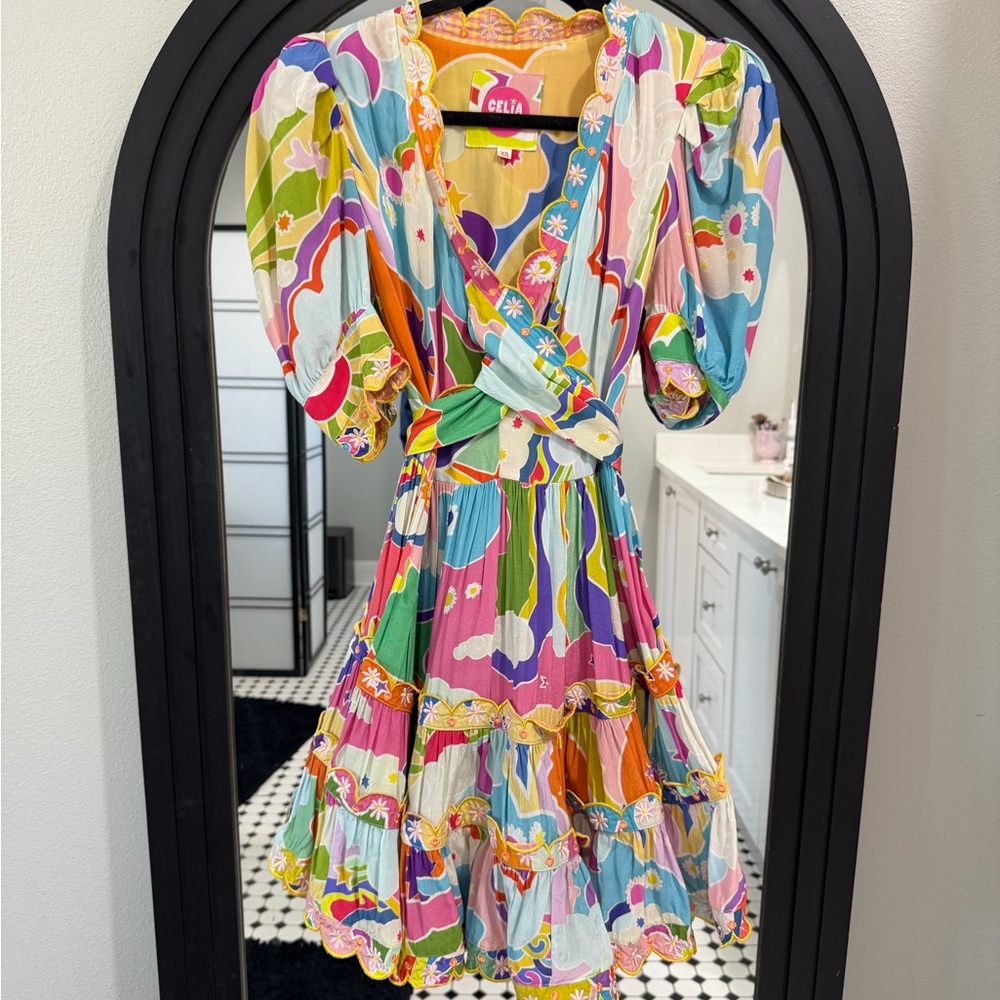 CeliaB Multicolor Abstract Mini Dress